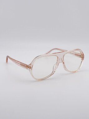 Tom Ford Thomas FT0732 072 Sunglasses Pink Aviator Frame, Transparent Lenses